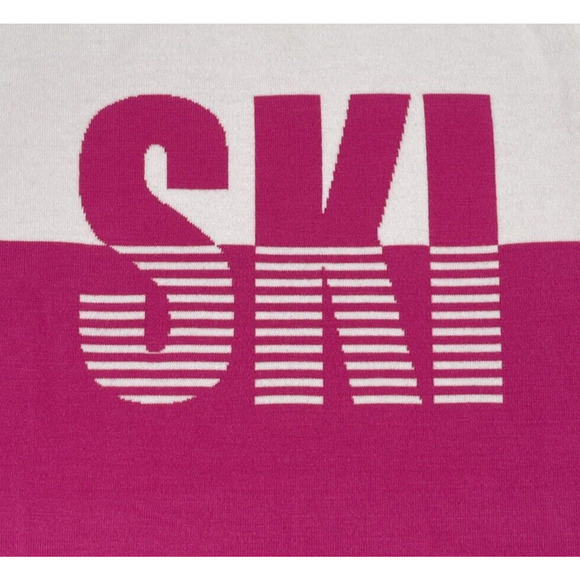 Krimson Klover Sweater Womens Small Pink Ski Theme Turtleneck - Picture 3 of 9